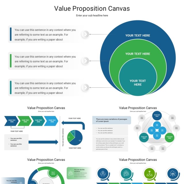 价值定位信息图PPT模板素材Value Proposition Canvas