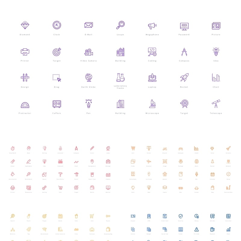 280个图标PPT素材 Bonus vector Icons