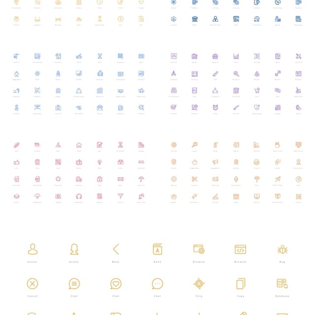 280个图标PPT素材 Bonus vector Icons