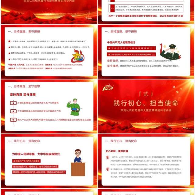 红色党政风总书记在庆祝中国共产党成立100周年大会上的重要讲话学习教育PPT模板(1) 红色党政风总书记在庆祝中国共产党成立100周年大会上的重要讲话学习教育PPT模板(1)