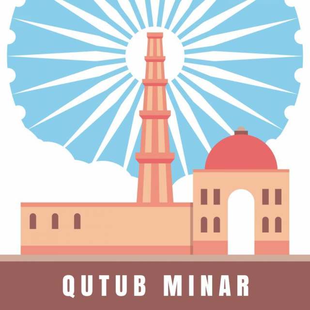 印度建筑Qutub Minar插图