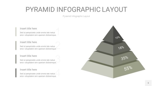 灰色3D金字塔PPT信息图表3 灰色3D金字塔PPT信息图表3