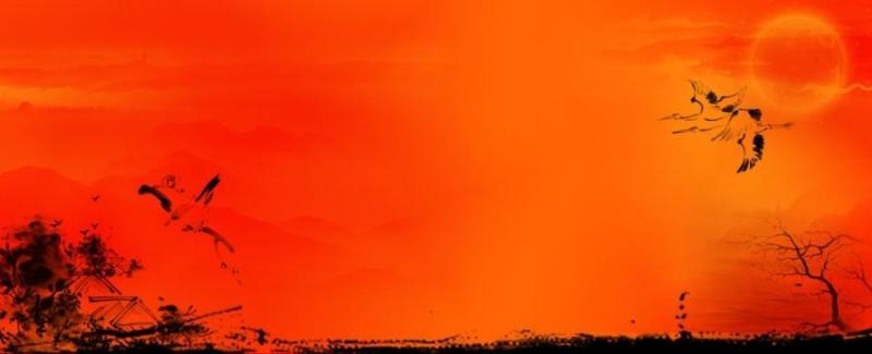 古诗词意境psd分层素材