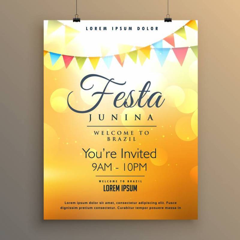 拉丁美洲的节日junina节日背景海报设计