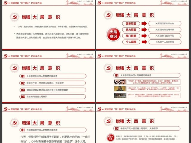 增强四个意识争做合格党员PPT模板 增强四个意识争做合格党员PPT模板