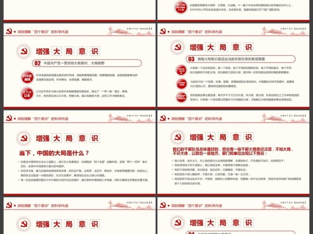 增强四个意识争做合格党员PPT模板 增强四个意识争做合格党员PPT模板