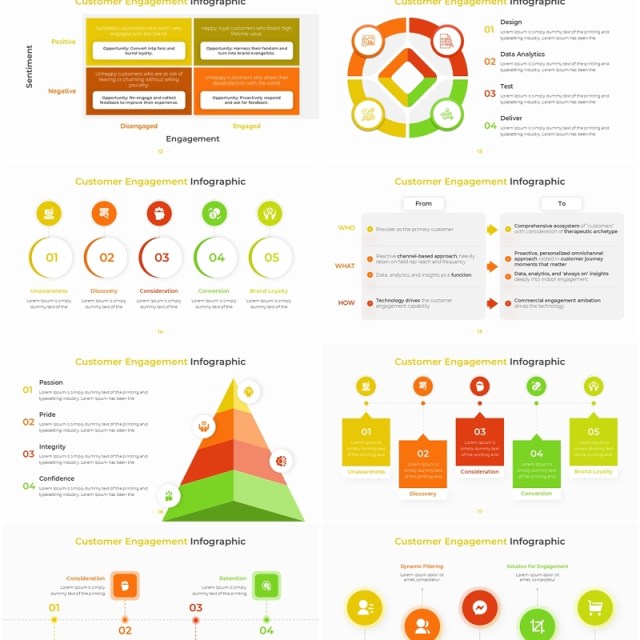 客户互动信息图结构图PPT模板素材Customer Engagement Infographic