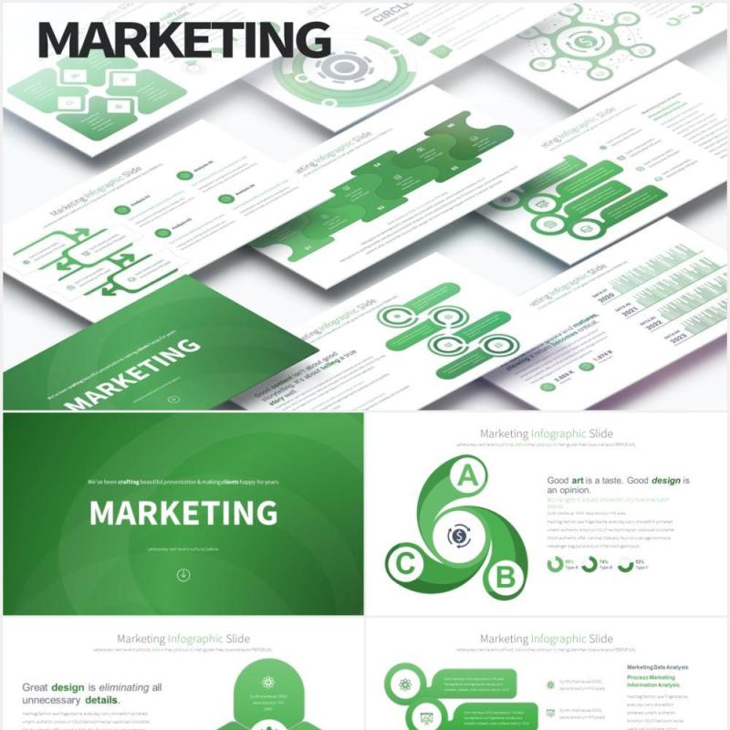 11套色系市场营销创意信息图表PPT素材Marketing - PowerPoint Infographics