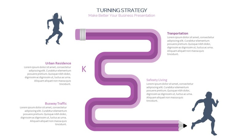 紫色台阶商务PPT图表-11