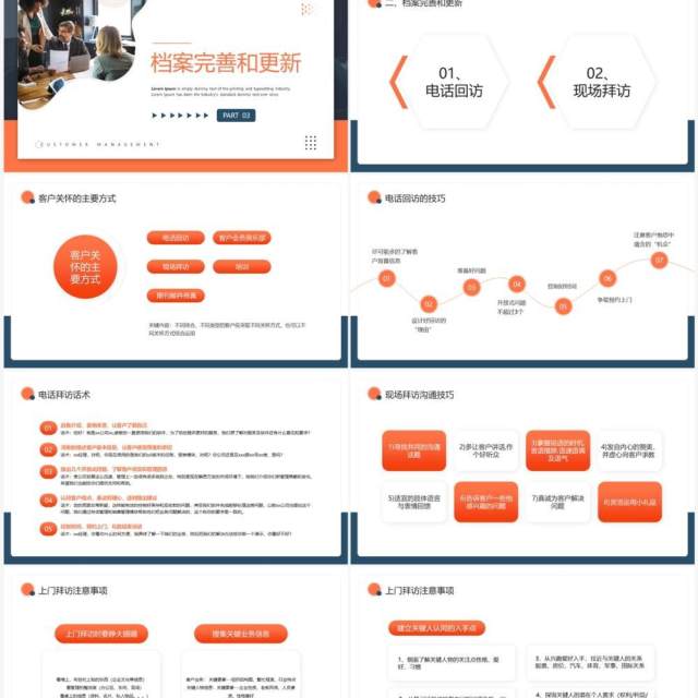 蓝橙商务风客户经营档案管理PPT模板 蓝橙商务风客户经营档案管理PPT模板
