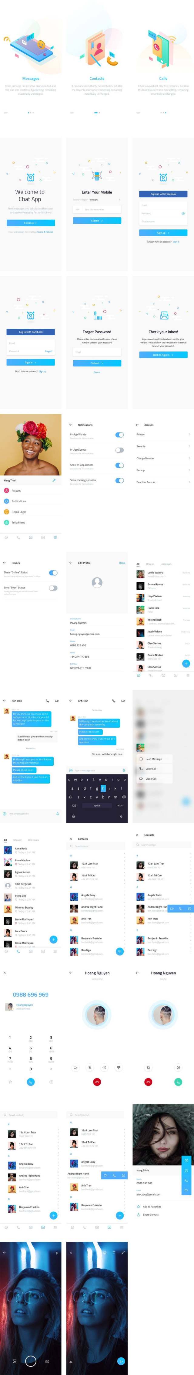 Chat 应用 iPhone X 界面包 Chat 应用 iPhone X 界面包
