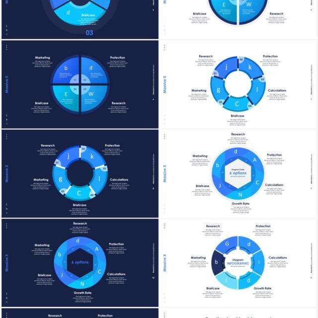 圆形图表信息PPT素材Diagram infographics