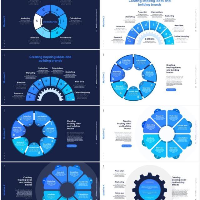 圆形图表信息PPT素材Diagram infographics