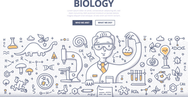 扁平化商务生物化学涂鸦概念图案插画矢量素材