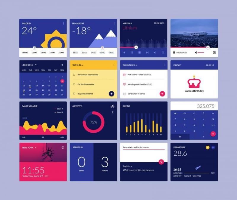 Material Design Widgets Ui Kit - PSD