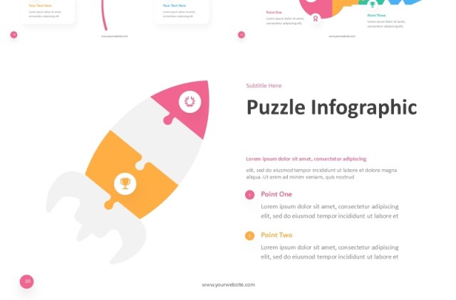 拼图信息图表PPT模板素材Puzzel Infographic