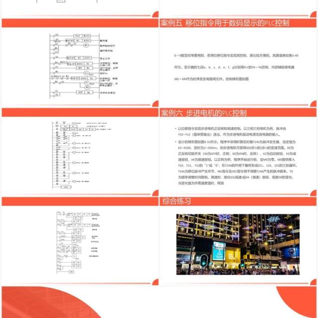 橙色广告牌循环彩灯plc控制系统介绍PPT模板 橙色广告牌循环彩灯plc控制系统介绍PPT模板