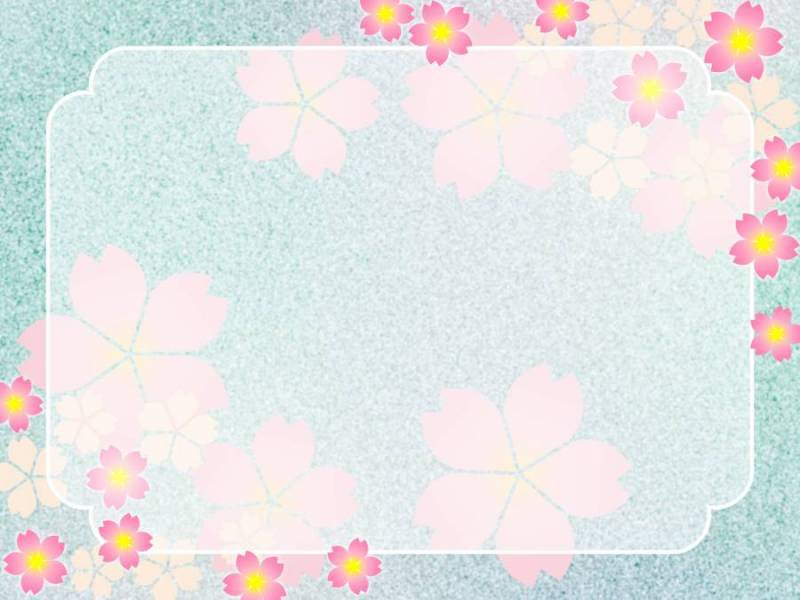 樱花框架日本风格的插图图