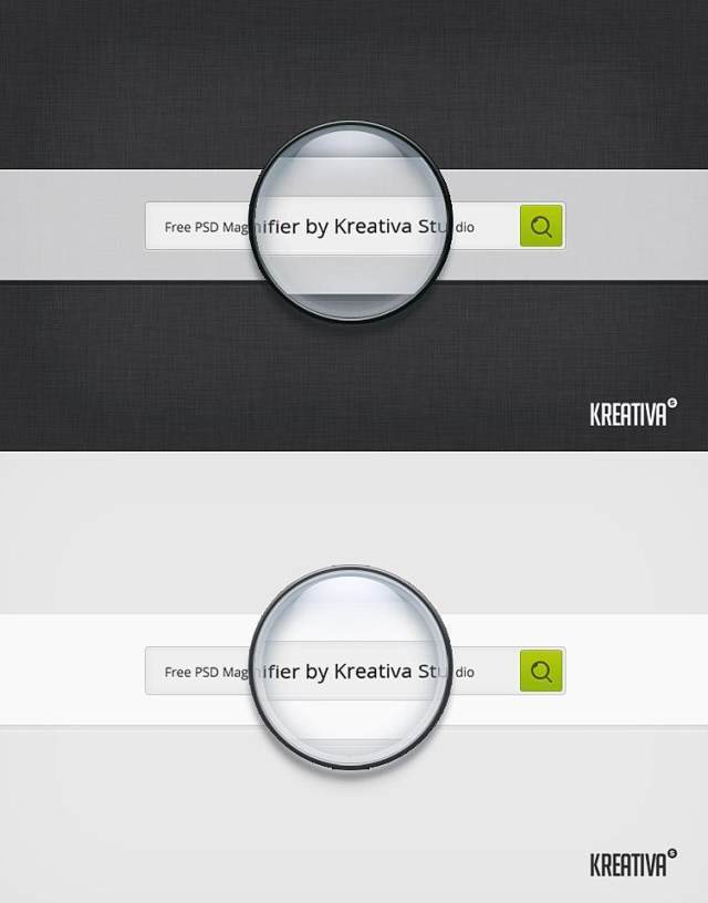 放大镜搜索框PSD分层素材