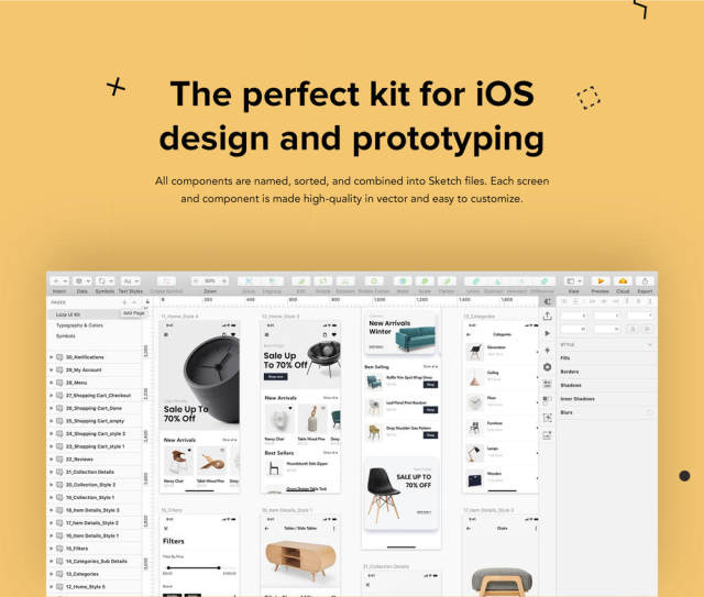 在Sketch,XD和Figma,Loza设计的家具设计UI套件 - Furniture Shop App UI套件 在Sketch,XD和Figma,Loza设计的家具设计UI套件 - Furniture Shop App UI套件