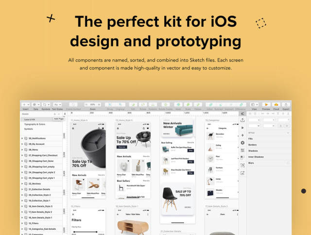 在Sketch,XD和Figma,Loza设计的家具设计UI套件 - Furniture Shop App UI套件 在Sketch,XD和Figma,Loza设计的家具设计UI套件 - Furniture Shop App UI套件