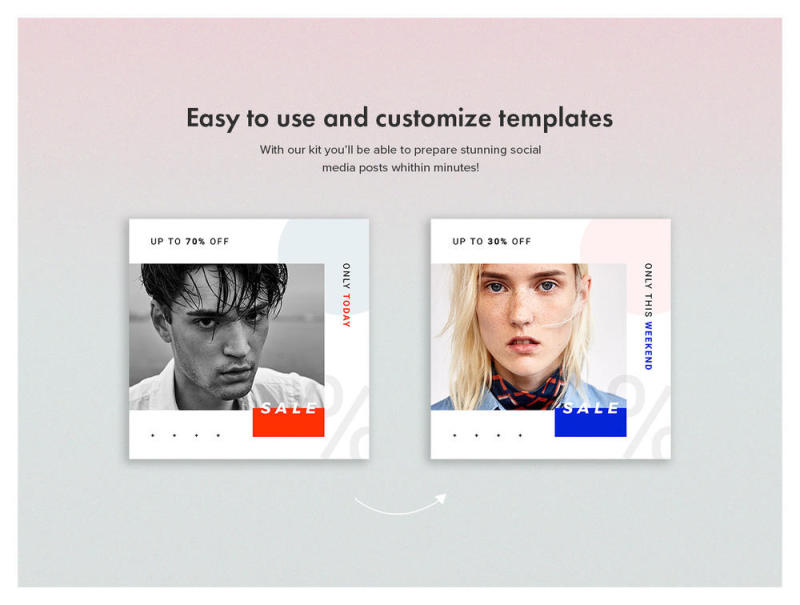 10个Pinterest，Twitter，FB和IG，Hype Monger社交媒体的简约模板