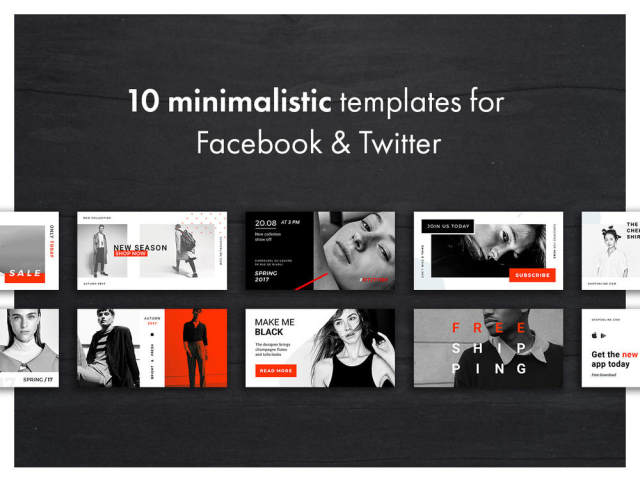 10个Pinterest,Twitter,FB和IG,Hype Monger社交媒体的简约模板 10个Pinterest,Twitter,FB和IG,Hype Monger社交媒体的简约模板