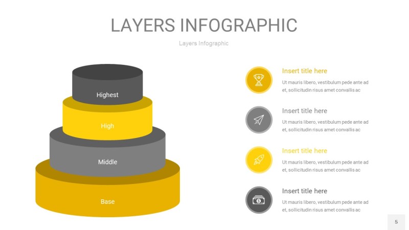 灰黄色3D分层PPT信息图5