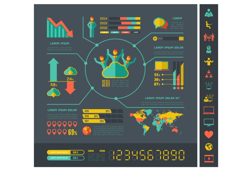 搜索引擎优化信息图形元素17