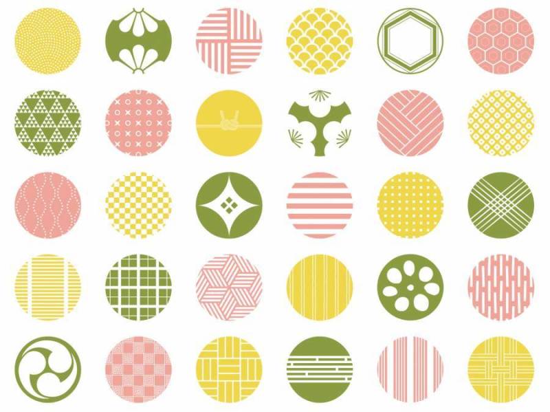 圆形材料集 - 日式