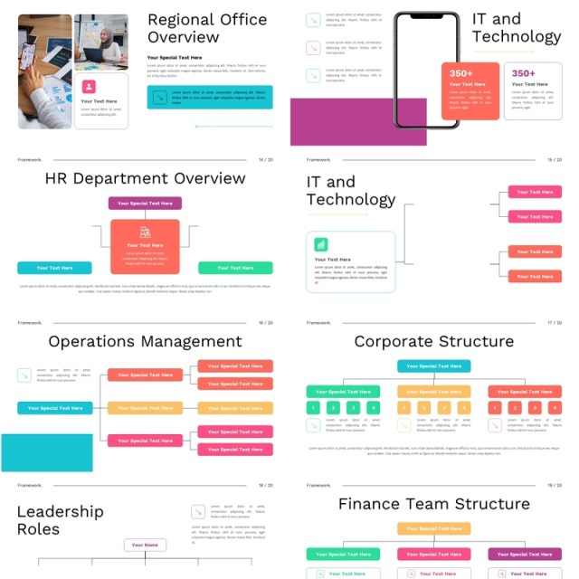 组织结构图PPT素材模板Organizational Structure Presentation Template