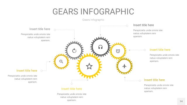 灰黄色齿轮PPT信息图14