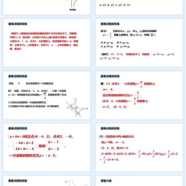 部编版九年级数学下册反比例函数课件PPT模板