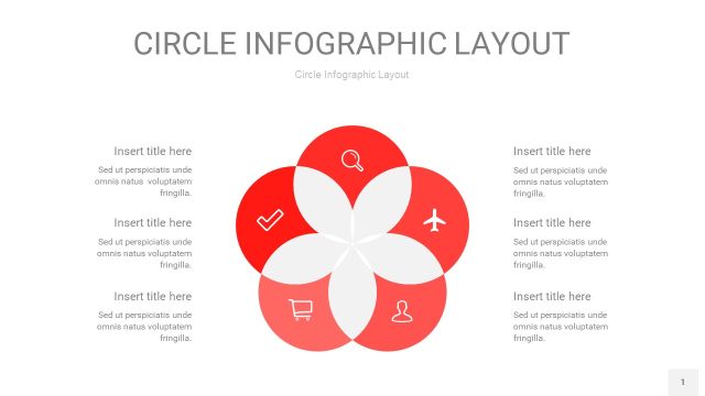 红色圆形PPT信息图1