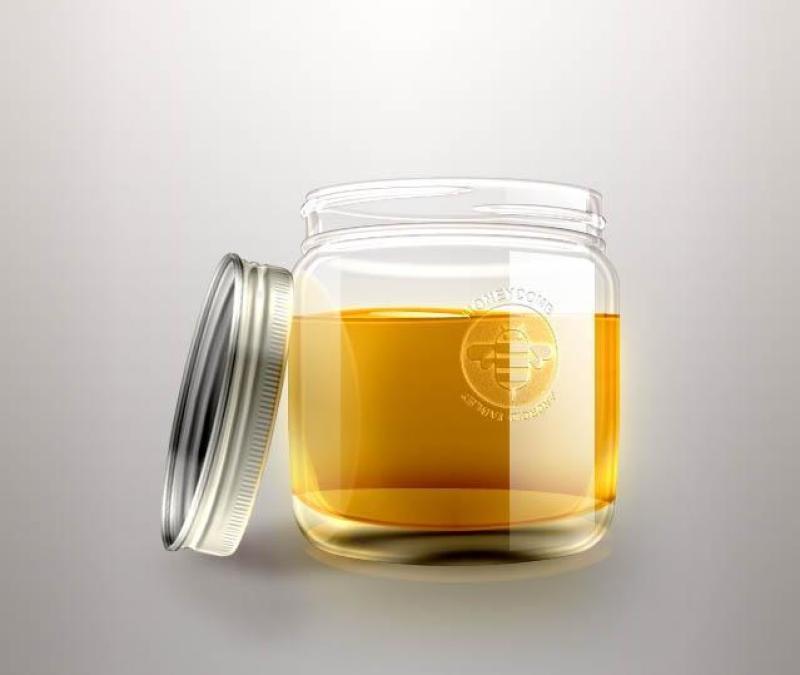 精美蜂蜜瓶子——psd分层素材
