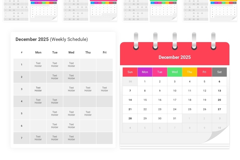 2025年日历小便签记事本PPT模板2025_Calendar