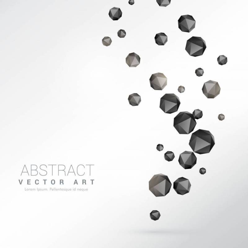 黑多面体粒子背景