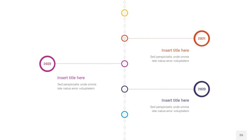 多彩时间轴PPT信息图36