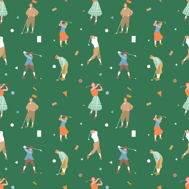 老式高尔夫无缝模式矢量