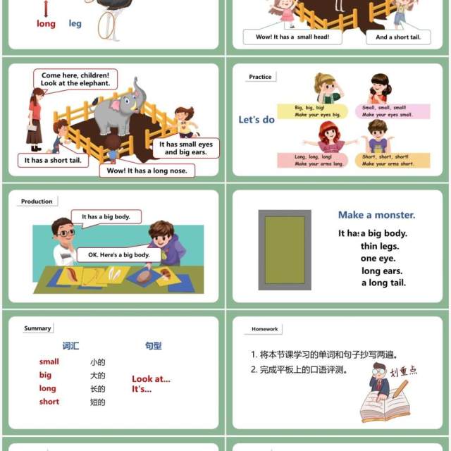 部编版三年级英语下册At the zoo课件PPT模板