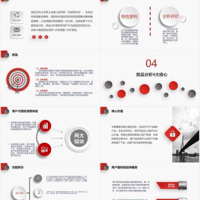 微粒体简约行业竞品分析动态PPT模板