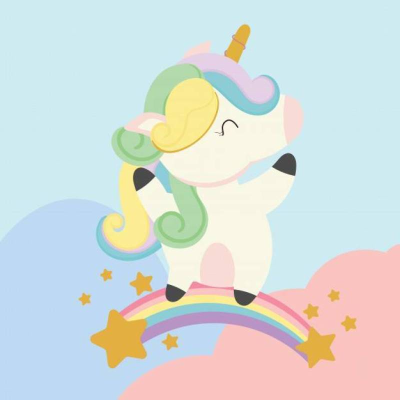Cute unicorn vector.