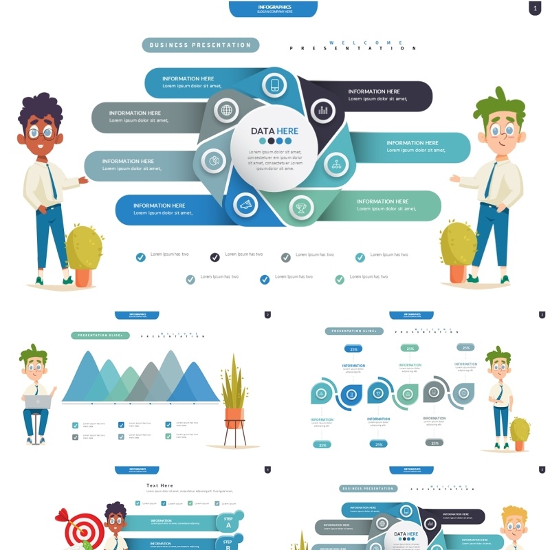 创意信息图表PPT模板Infographic Presentation Templates6
