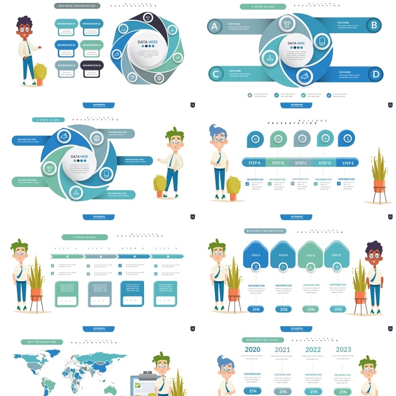 创意信息图表PPT模板Infographic Presentation Templates6