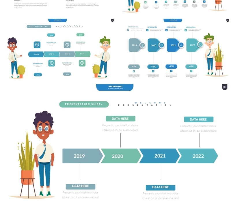 创意信息图表PPT模板Infographic Presentation Templates6