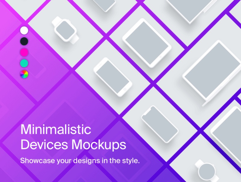 以简约风格展示您的设计.Minimalistic Devices Mockups