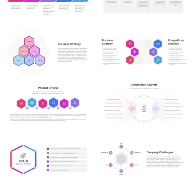 竞争市场分析信息图结构图PPT模板Competitive Market Analysis Powerpoint