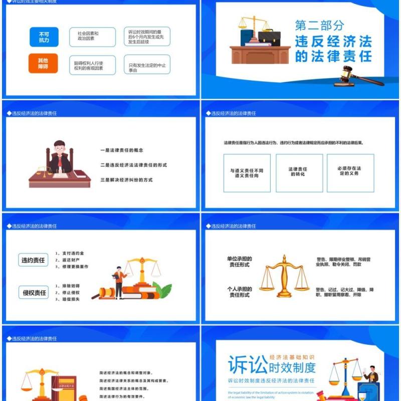 诉讼时效制度违反经济法的法律责任动态PPT模板