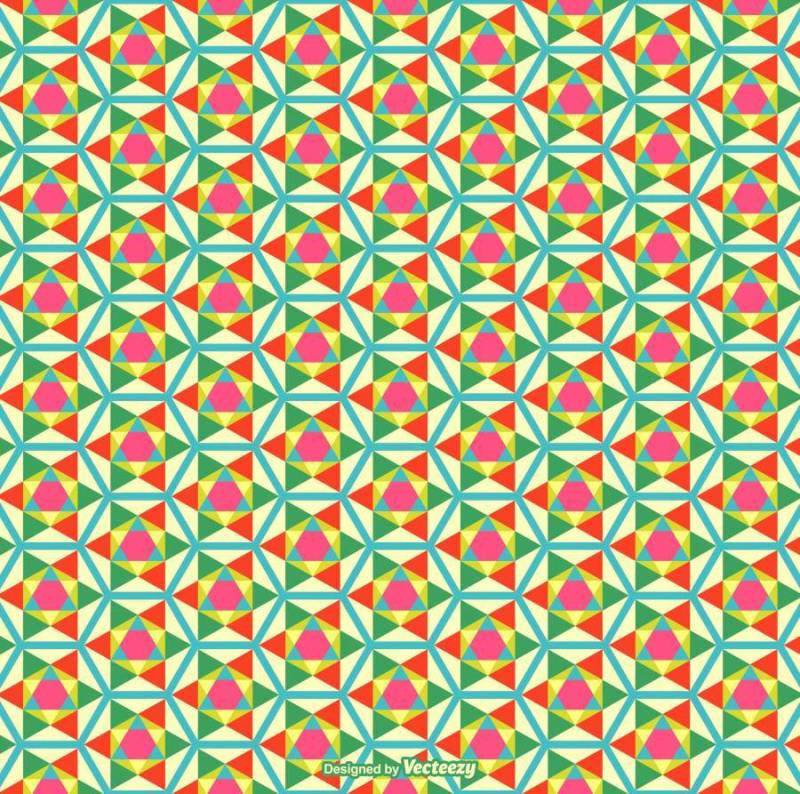 无缝万花筒图案矢量