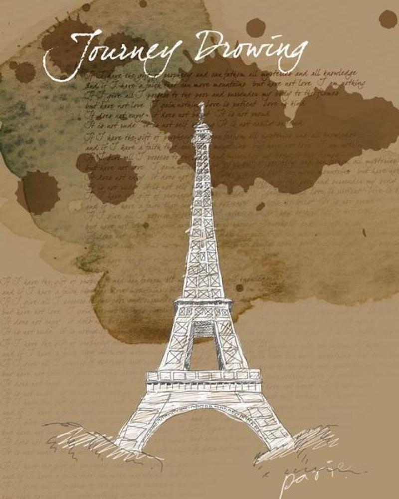 手绘埃菲尔铁塔psd分层素材